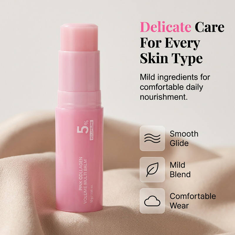 🏆 Last Day Buy 2 Get 1 Free💕 Pink Collagen Volume Multi Balm | All In One Volufiline, NAD Stick for Youthful-Looking