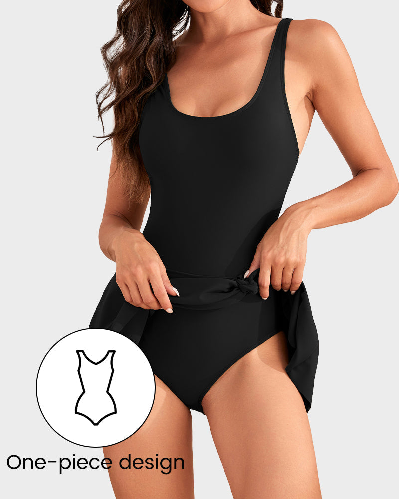 👙LAST DAY SALE: ONLY ￡12.99!!💃Women's One Piece Tummy Control Tie Knot Swimsuit