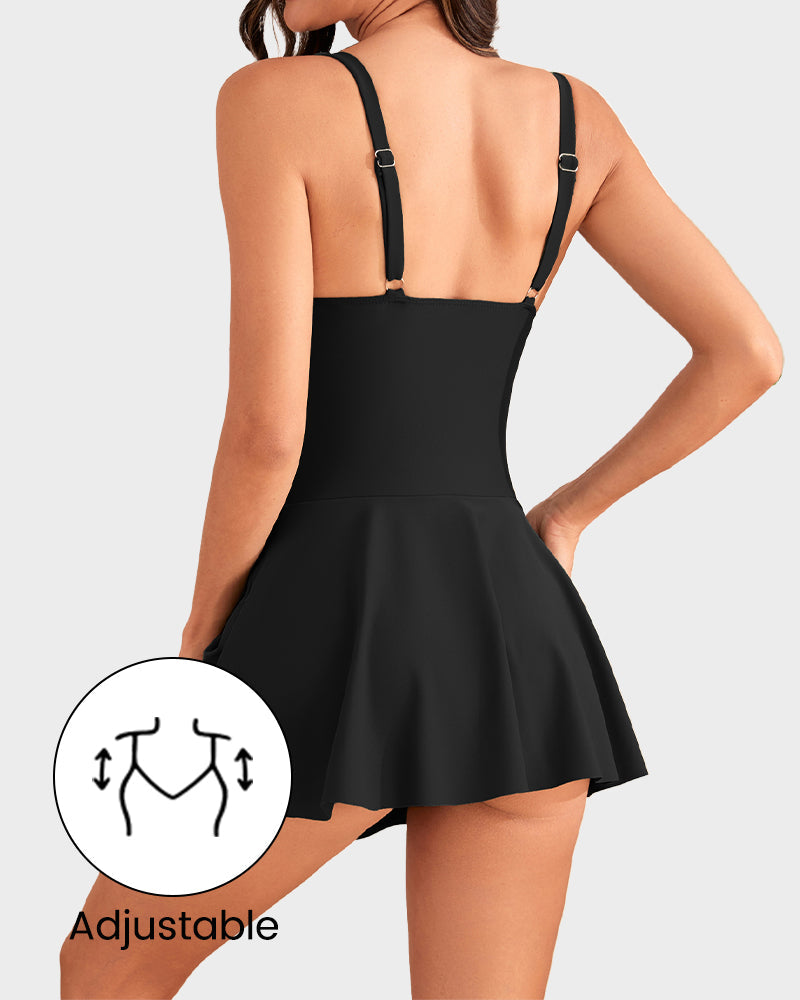 👙LAST DAY SALE: ONLY ￡12.99!!💃Women's One Piece Tummy Control Tie Knot Swimsuit