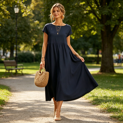 ⏳LAST DAY SALE ONLY ￡13.99!!💕LUMIÉRE 2026 NEW Women's Linen-Cotton Pocket Dress🌿 Effortless • Lightweight • Perfect for Summer Days ☀️