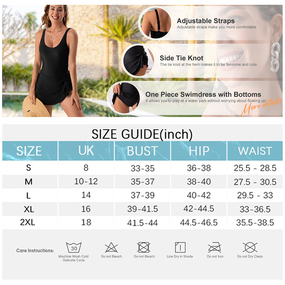👙LAST DAY SALE: ONLY ￡12.99!!💃Women's One Piece Tummy Control Tie Knot Swimsuit