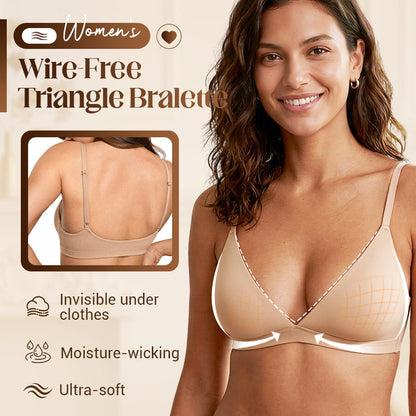 ⏳LAST DAY SALE ONLY ￡9.99!!💥80K+ SOLD💞Women's Wire-Free Jelly Support Triangle Bralette