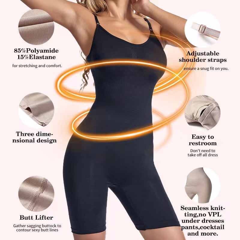 🔥LAST DAY SALE: ONLY ￡9.99!!🔥Tummy Control Seamless Butt-Lifting Bodysuit – Bathroom-Friendly Snap Design