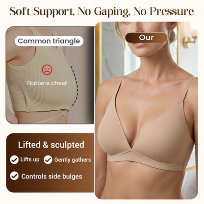 ⏳LAST DAY SALE ONLY ￡9.99!!💥80K+ SOLD💞Women's Wire-Free Jelly Support Triangle Bralette