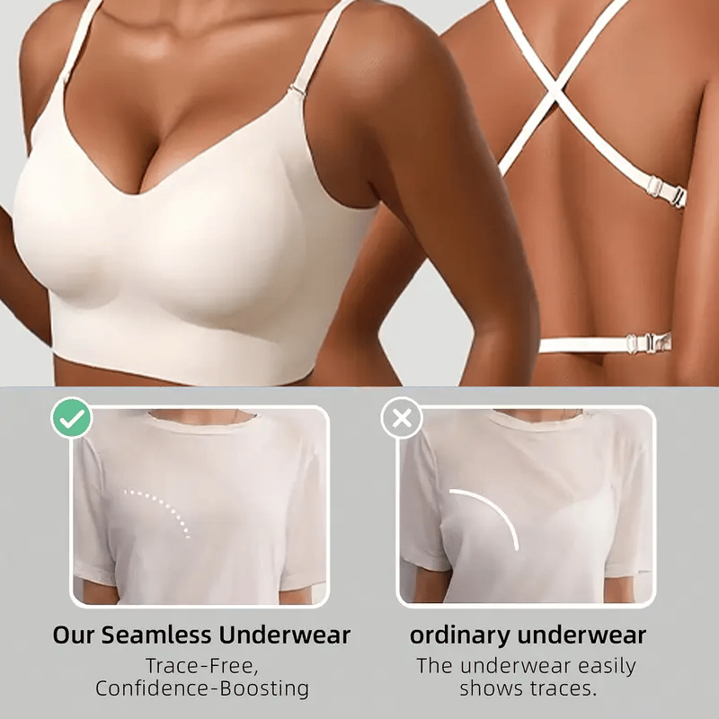🏆Last Day Sale ONLY ￡7.99!!🔥Ellis Intimates™🇬🇧Seamless Wire-Free Low-Back Support Bra👙