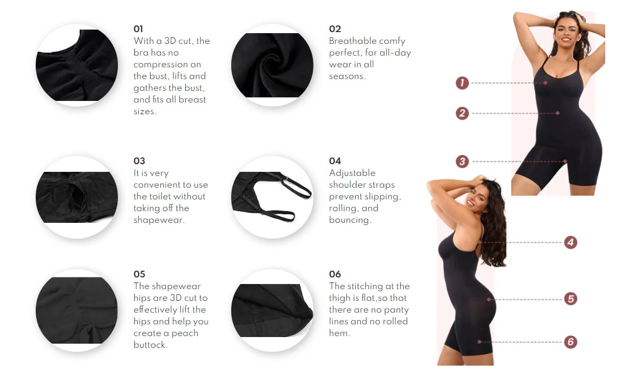 🔥LAST DAY SALE: ONLY ￡9.99!!🔥Tummy Control Seamless Butt-Lifting Bodysuit – Bathroom-Friendly Snap Design
