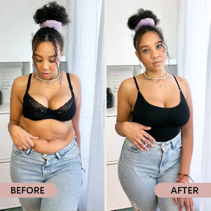🔥LAST DAY SALE: ONLY ￡9.99!!🔥Tummy Control Seamless Butt-Lifting Bodysuit – Bathroom-Friendly Snap Design