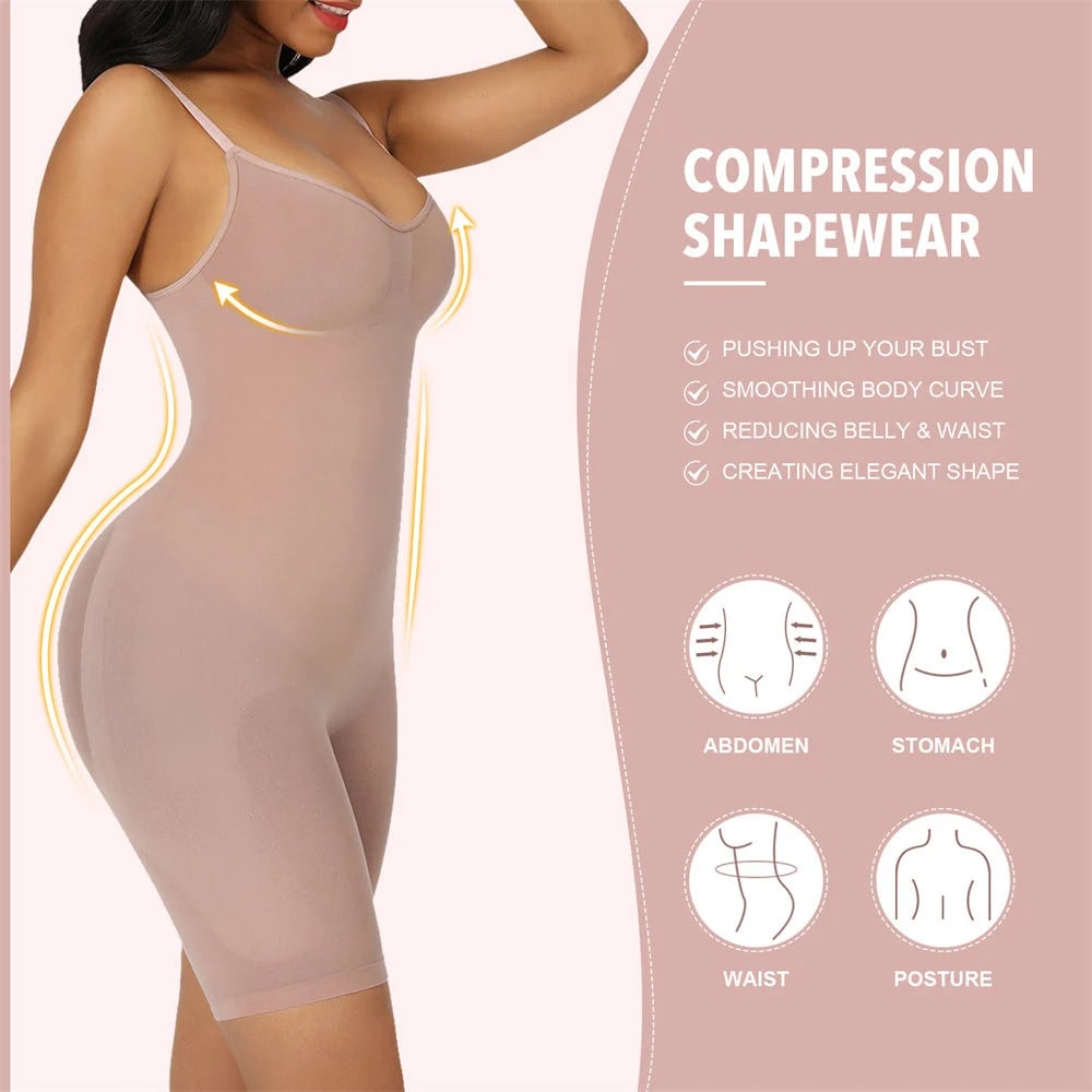 🔥LAST DAY SALE: ONLY ￡9.99!!🔥Tummy Control Seamless Butt-Lifting Bodysuit – Bathroom-Friendly Snap Design