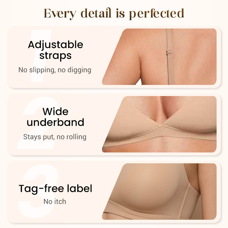 ⏳LAST DAY SALE ONLY ￡9.99!!💥80K+ SOLD💞Women's Wire-Free Jelly Support Triangle Bralette