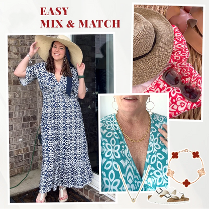 🏖️Summer Cool Deal: ONLY ￡14.99!💃Bohemian casual print V-neck waist wrap long dress💐✨