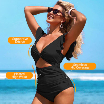 🎁LIMITED TIME PROMOTION - 67% OFF👗Sexy ruffled one-piece swimsuit