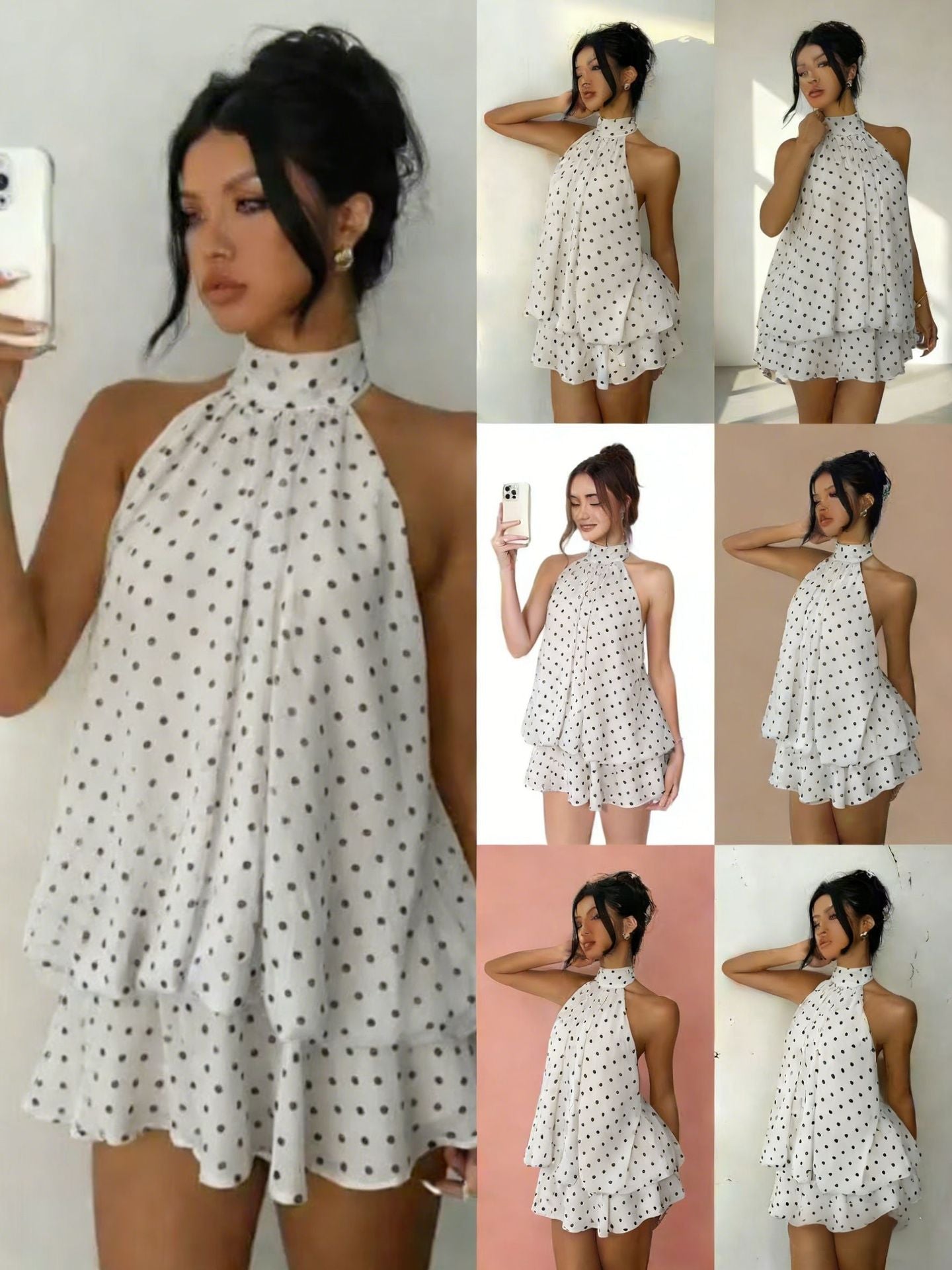 🔥LAST DAY SALE 49% OFF🔥Lumiére™ Women’s Halter Neck Mini Dress – Slim-Fit, Sleeveless & Tie-Back ✨ | Elegant Summer Dress
