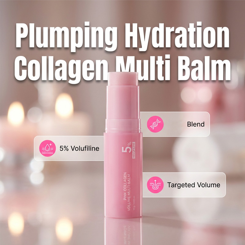 🏆 Last Day Buy 2 Get 1 Free💕 Pink Collagen Volume Multi Balm | All In One Volufiline, NAD Stick for Youthful-Looking