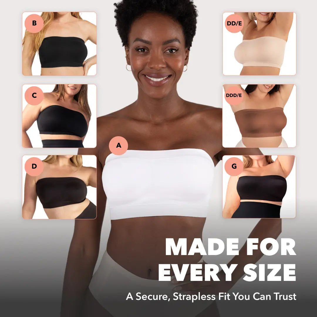 ⏰LAST DAY SALE ONLY ￡11.99!!🔥Aurelle™ No-Slip Convertible Bandeau – 3-Way Wear, Wire-Free & Trusted by 50K+ Women👙🇬🇧