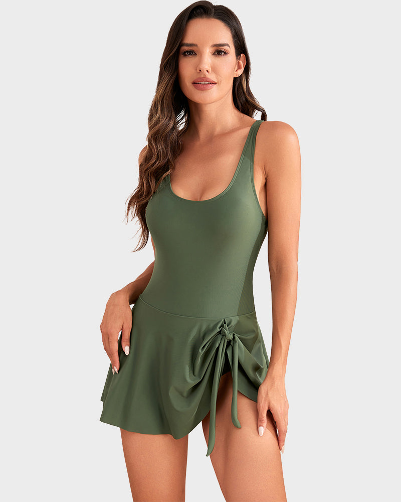 👙LAST DAY SALE: ONLY ￡12.99!!💃Women's One Piece Tummy Control Tie Knot Swimsuit