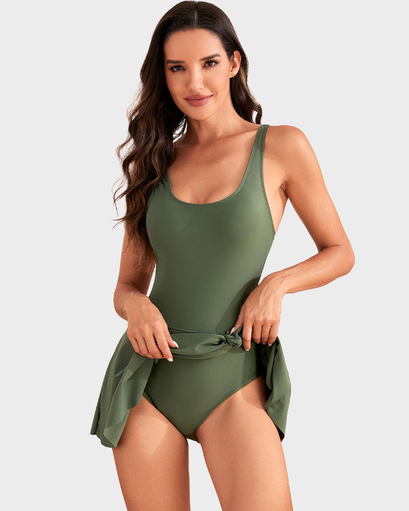 👙LAST DAY SALE: ONLY ￡12.99!!💃Women's One Piece Tummy Control Tie Knot Swimsuit