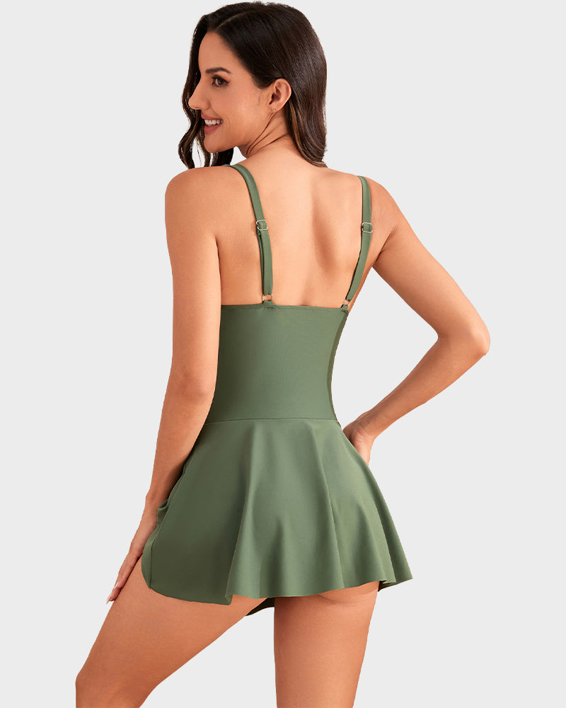 👙LAST DAY SALE: ONLY ￡12.99!!💃Women's One Piece Tummy Control Tie Knot Swimsuit