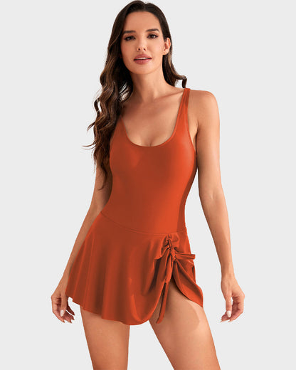 👙LAST DAY SALE: ONLY ￡12.99!!💃Women's One Piece Tummy Control Tie Knot Swimsuit