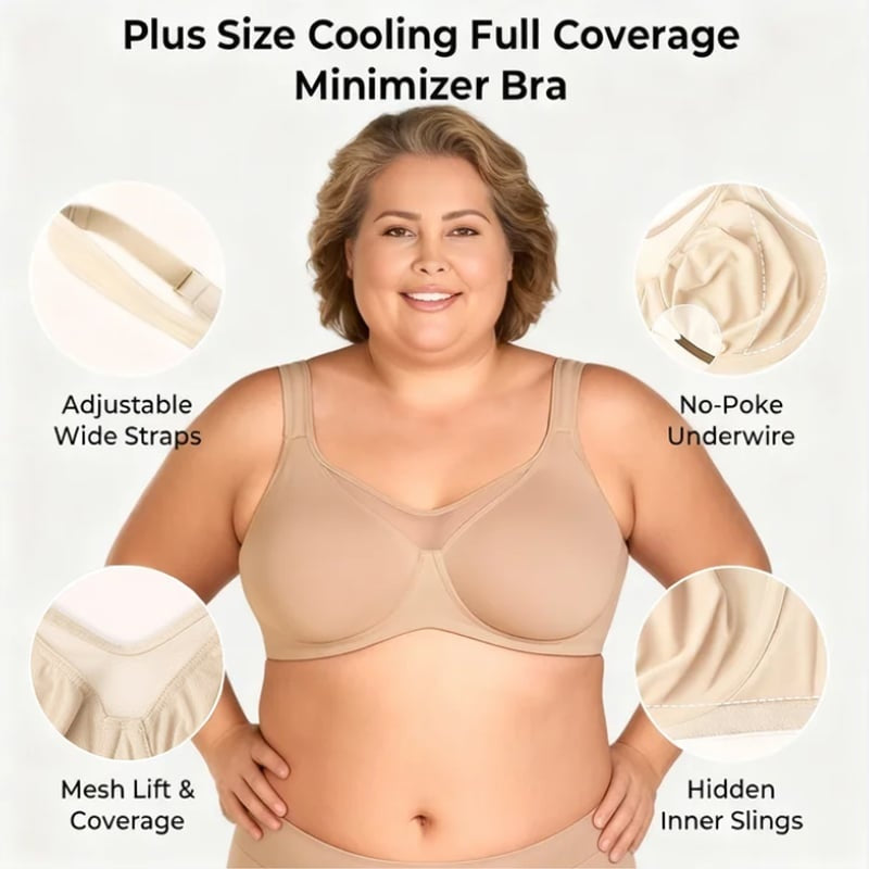 ⏳Last Day Special Price £7.99💐2026 NEW Minimizer Support Bra for Women✨Lifts & Shapes • 🙅‍♀️ No Side Spillage • 🤗 Wide Comfort Straps • 🌿 All-Day Support