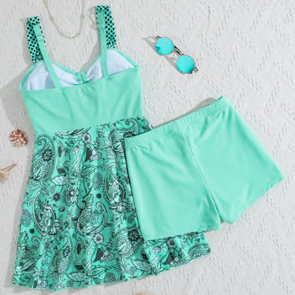 🔥LAST DAY SALE -49% OFF⚡👙Strap Top & Fitted Swim Shorts Separable Swimsuit 
