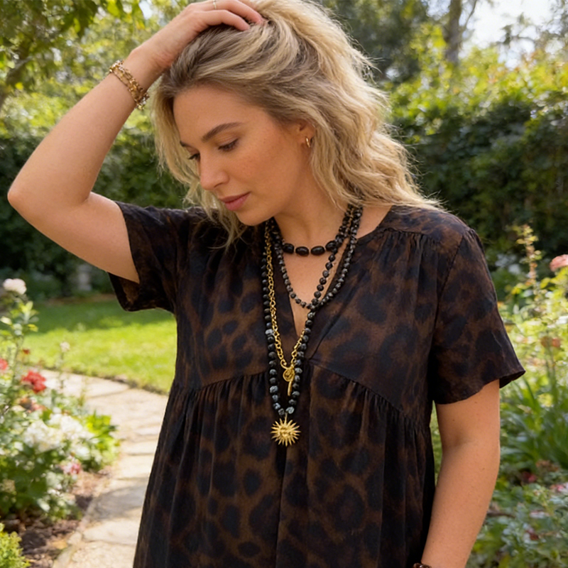 💞New arrival 60% OFF for a Limited Time!!👗WOMEN'S V-NECK LEOPARD PRINT MAXI DRESS! 💎