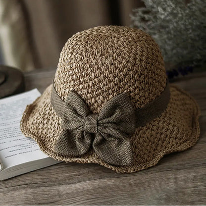 👒LAST DAY SALE ONLY ￡9.99!🌞Elegant Woven Straw Sun Hat with Bow