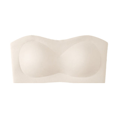 ⛱️Last Day Special Price ￡7.99!!💞Womens Strapless Bras Push Up Bandeau Bra Non Slip Wireless Supportive Padded Bras Seamless Comfortable Tube Jelly Bra