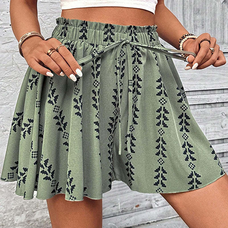 🔥🏖️SUMMER HOT SALE: ONLY ￡9.99!!💃Women's Bohemian Print High-Waist Shorts