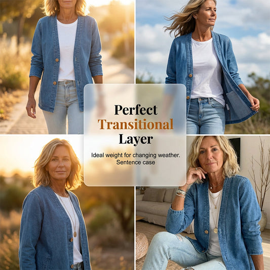 Women's Classic Button Front Denim Jacket
