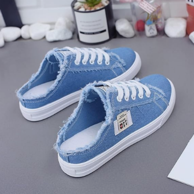 💐Limited Offer 50% OFF!💐Women's Denim Slip-On Mules – Comfortable Sole & Casual Look 👟☀️