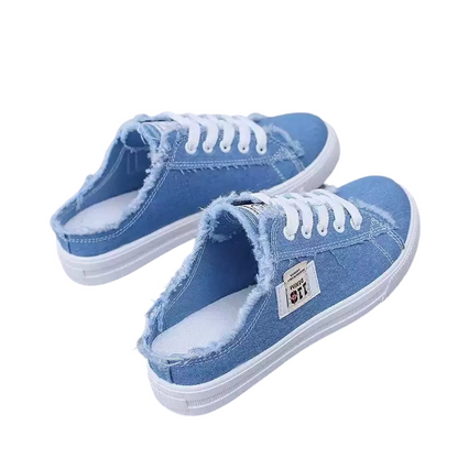 💐Limited Offer 50% OFF!💐Women's Denim Slip-On Mules – Comfortable Sole & Casual Look 👟☀️