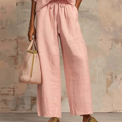 🔥 Hot sale 35% OFF🔥Women's Solid Color 2-Piece Casual Tracksuit Set