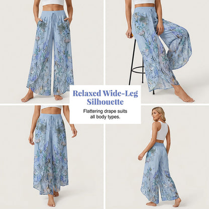 🌷Summer Cool Deal: ONLY ￡14.99!!✨️🎉Women's Printed Wide-Leg Drawstring Trousers