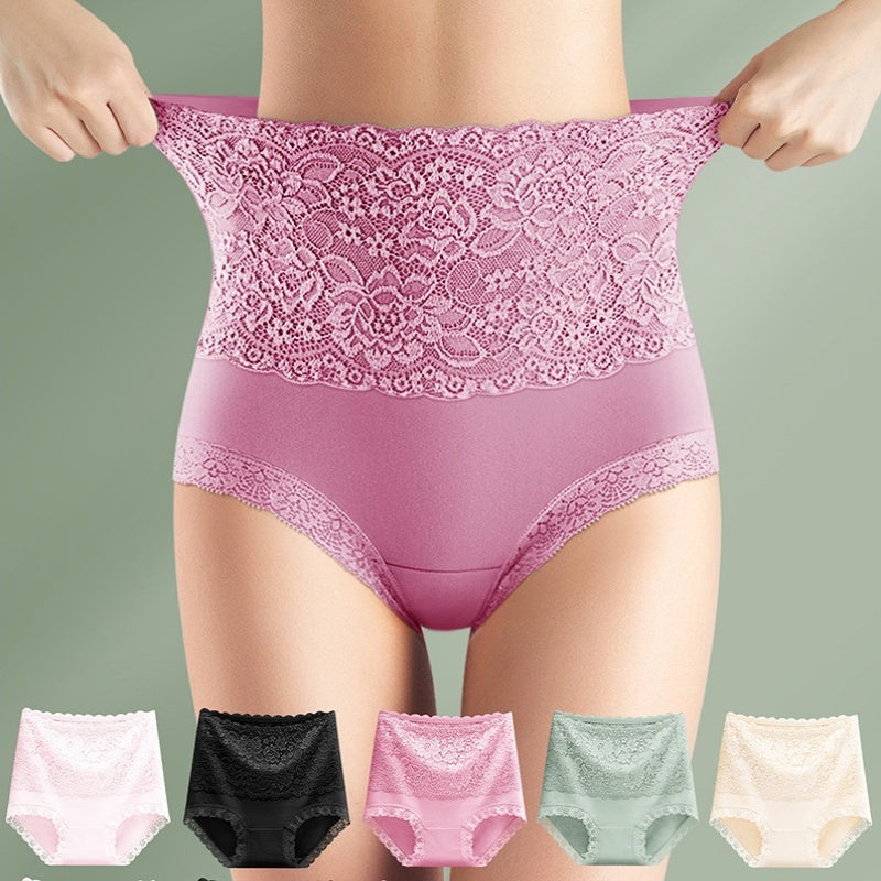 Women's High-Waist Lace Tummy Control Panties