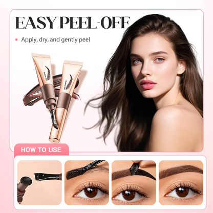 💖LAST DAY BUY 1 GET 1 FREE!💕BrowLuxe™ 4-Colour Tear-Off Brow Tint 🌈 – Waterproof 💧, Long-Lasting (Up to 3 Months!) ⏳ | Natural Definition & Effortless ‘Wild Brow’ Looks ✨