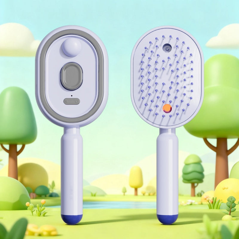 💖LAST DAY SALE ONLY ￡14.99!!💖ProGlide™🇬🇧 Scalp Massager Comb 💆‍♀️ – Self-Cleaning 🧼, Tangle-Free ✂️ & Frizz-Control Hair Brush with Soothing Mist Spray 💨✨ | Perfect for Dry, Brittle Hair 💧🌟