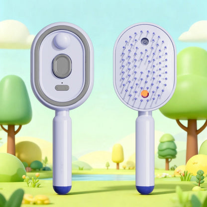 💖LAST DAY SALE ONLY ￡14.99!!💖ProGlide™🇬🇧 Scalp Massager Comb 💆‍♀️ – Self-Cleaning 🧼, Tangle-Free ✂️ & Frizz-Control Hair Brush with Soothing Mist Spray 💨✨ | Perfect for Dry, Brittle Hair 💧🌟