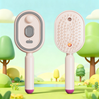 💖LAST DAY SALE ONLY ￡14.99!!💖ProGlide™🇬🇧 Scalp Massager Comb 💆‍♀️ – Self-Cleaning 🧼, Tangle-Free ✂️ & Frizz-Control Hair Brush with Soothing Mist Spray 💨✨ | Perfect for Dry, Brittle Hair 💧🌟